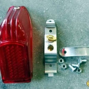 1 Cabochon Rouge + 1 Porte Ampoule Arrière – Système Fixation Cabochon – Feu Arrière Solex 1400 1700 2200 3300 3800