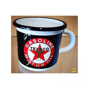Tasse - Chope - Mug Emaile Tole Texaco Gasoline Motor Oil